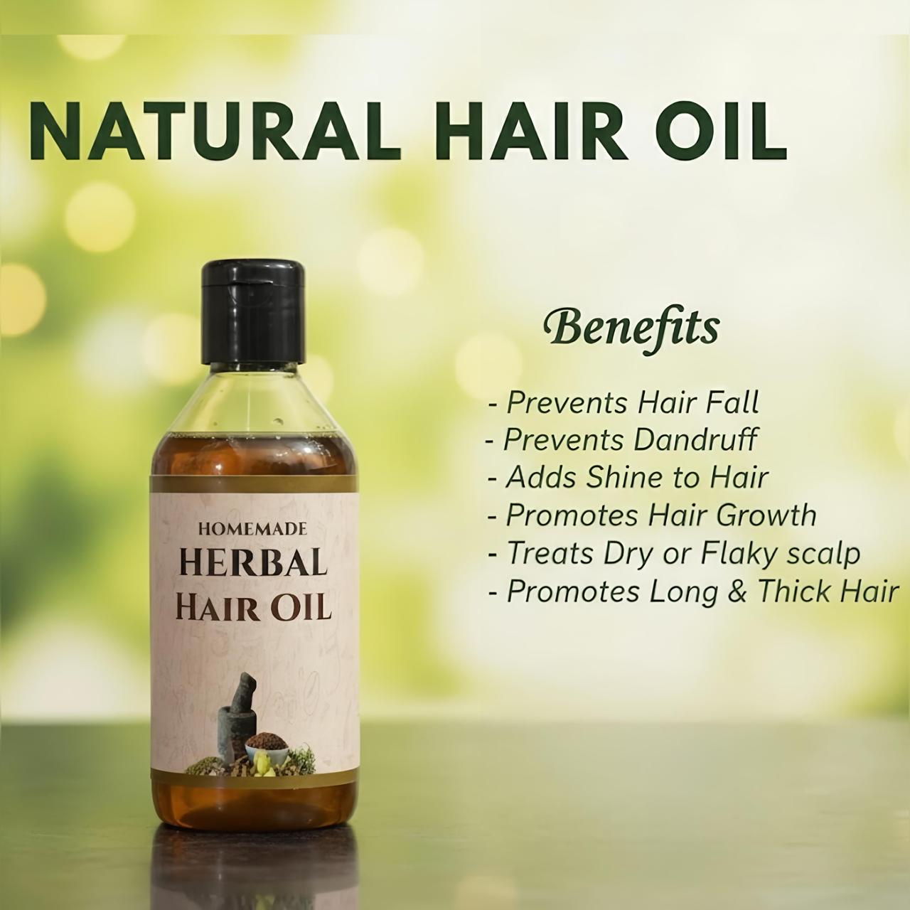 Homemade Herbal Hair Oil
